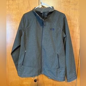 Heathered green north face bomber jacket
